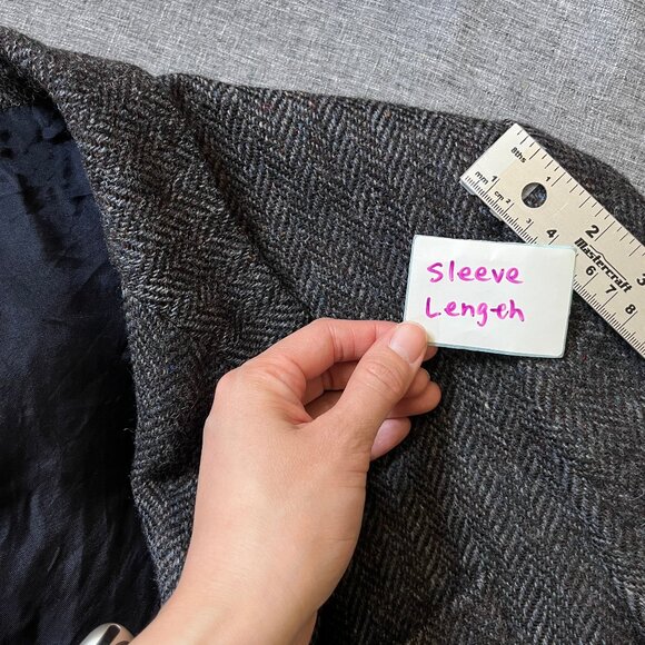 Donegal Tweed Ireland Wool Herringbone Sport Coat Blazer - Men's EU 54L / US 44L - Picture 13 of 16